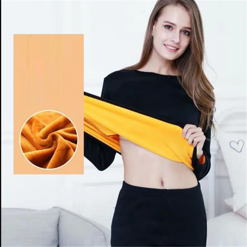 Men Winter Women Long Johns sets Thermal Underwear Round Neck Bottomed Cotton Sweater TO Keep Warm In Wimter