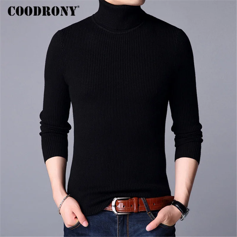 COODRONY Mens Sweaters 2018 Autumn Winter Thick Warm Pullover Men Knitted Cashmere Wool Sweater Men Heavy Turtleneck Jumper 8229