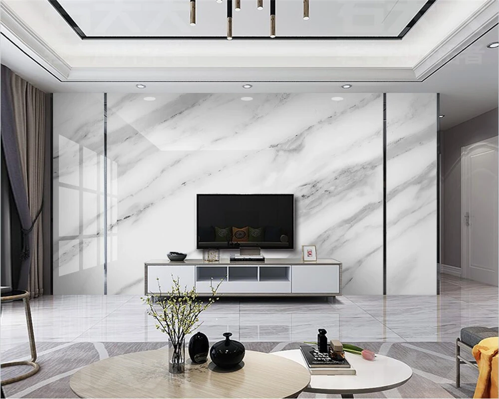 

beibehang Customized modern atmospheric jazz white large papier peint board bedroom living room decoration painting wallpaper