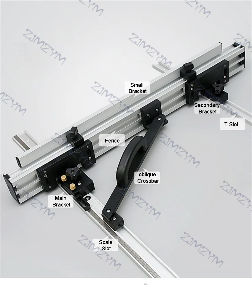 System ogrodzeń piły stołowej zestaw narzędzi do obróbki drewna narzędzia DIY 800/1000mm ogrodzenie ze stopu aluminium do piły tarczowej grawerka