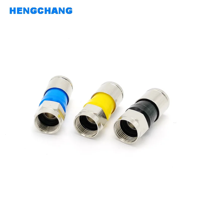 75-5 F نوع موصل ل RG6 محوري كابل ضغط F-نوع موصل البريطانية نظام 10 قطعة/الوحدة