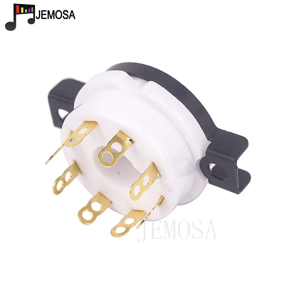 EIZZ เซรามิค8pin หลอดซ็อกเก็ตฐานวาล์วสำหรับ KT88 EL34 5AR4 6L6 6CA7 6SL7 6SN7สูญญากาศไฮไฟเสียง vintage