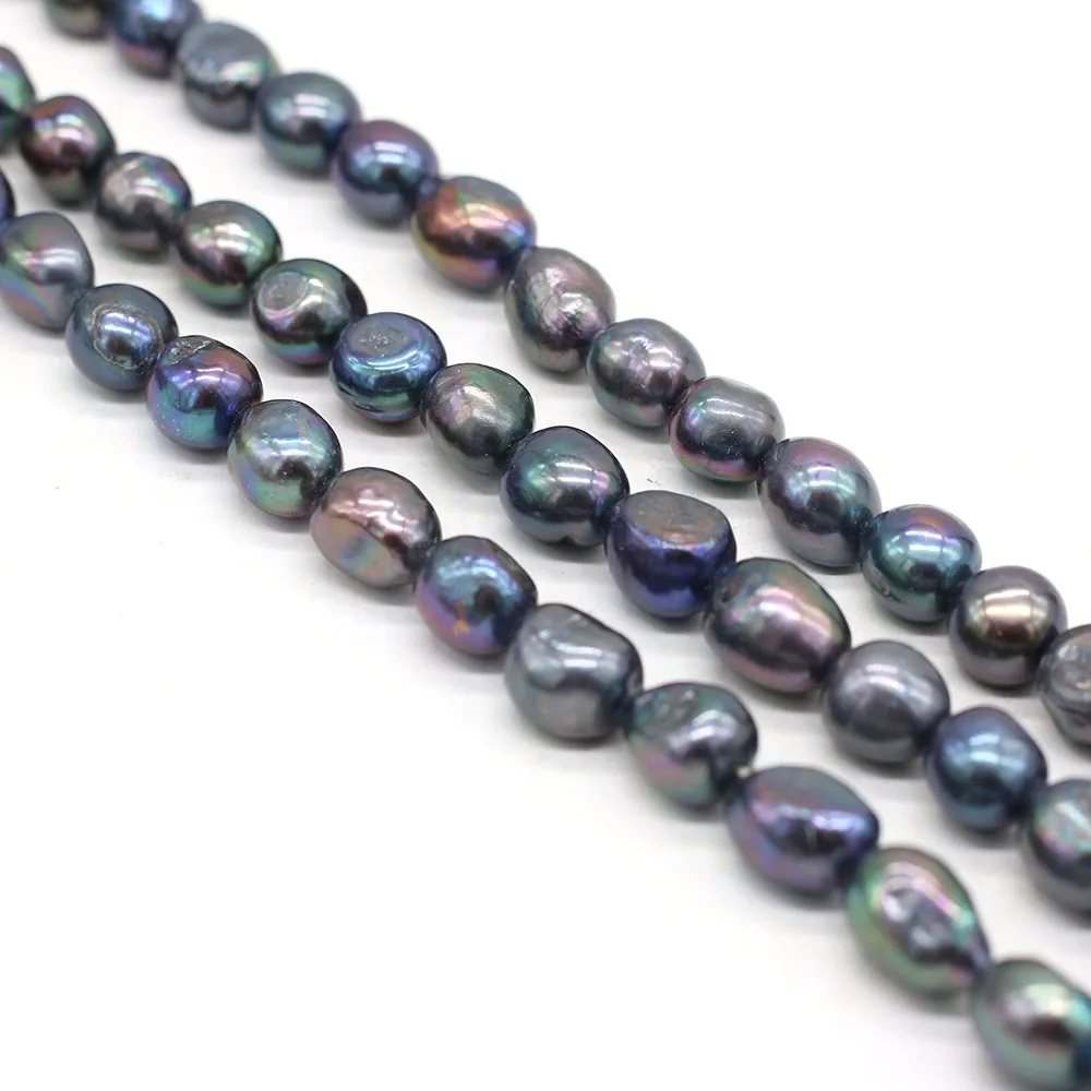 100%Natural Freshwater Black Pearl Beads Irregular Shape Spacer Loose For Jewelry Making DIY Charm Bracelet Necklace Accessories