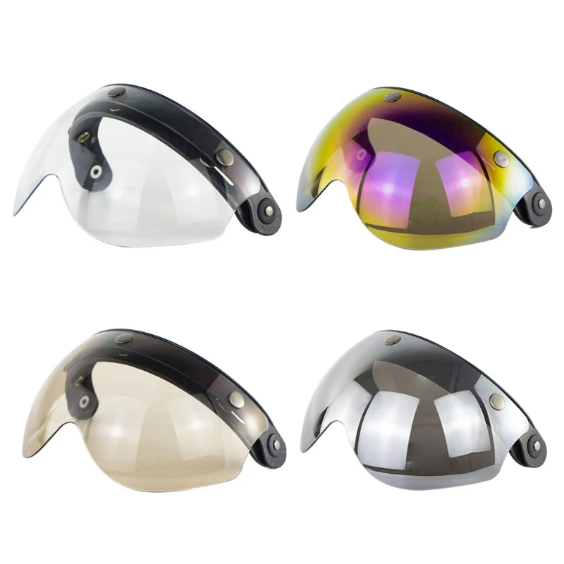 2024 New W glasses 3 Snap 3/4 Helmet Shield with FLIP UP Hinge for TORC T50 Vintage Moto