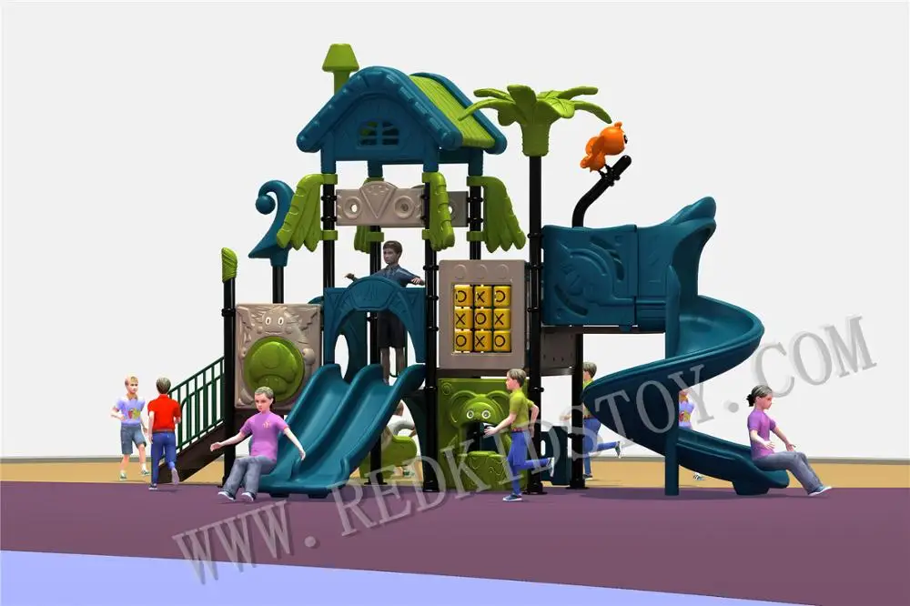 CE Approved Tree House Themed Outdoor Playground Equipment HZ-2018SWE002