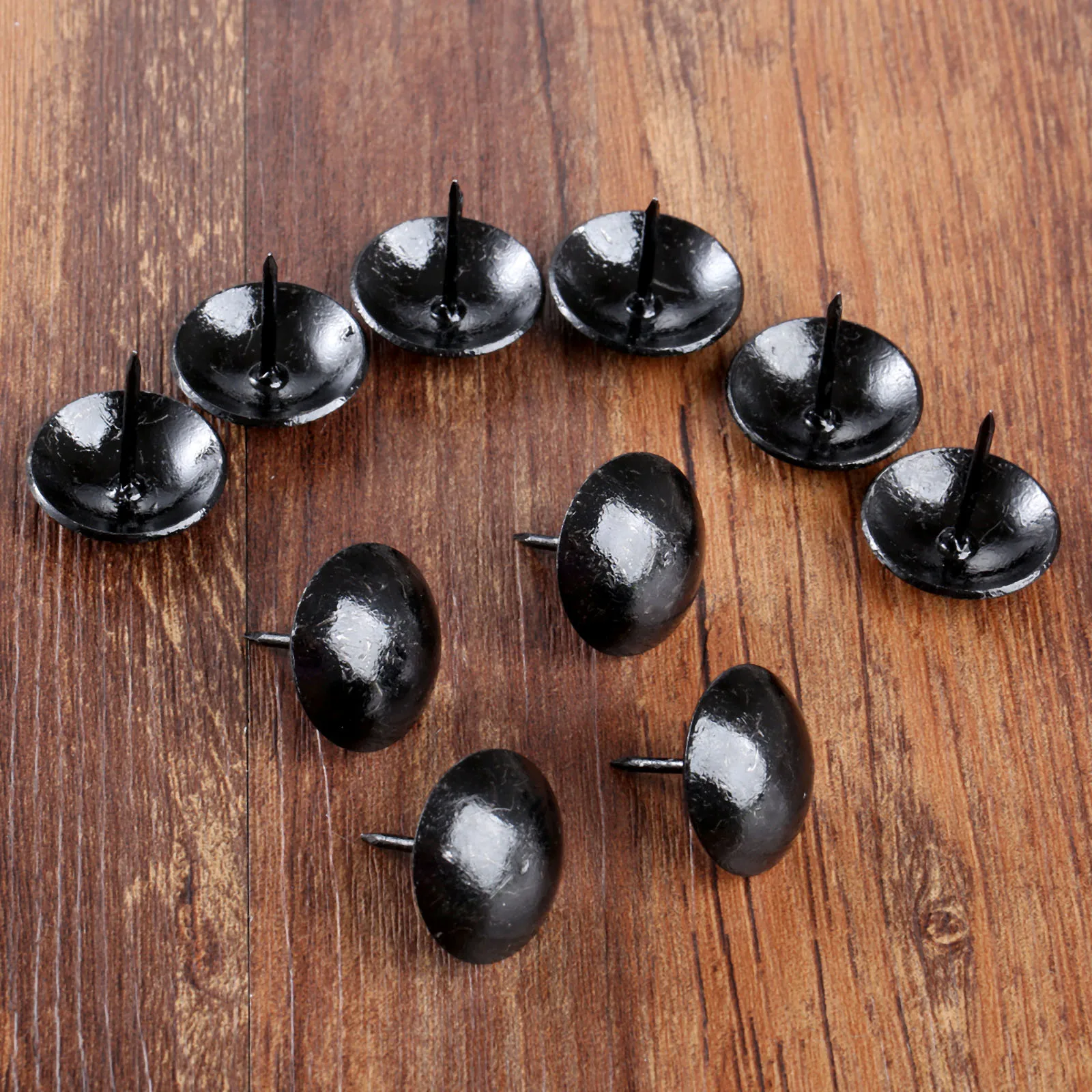 10Pcs Jewelry Wood Box Sofa Decorative Tack Stud Pushpin Doornail  25mm Antique Black Upholstery Nail Furniture Hardware