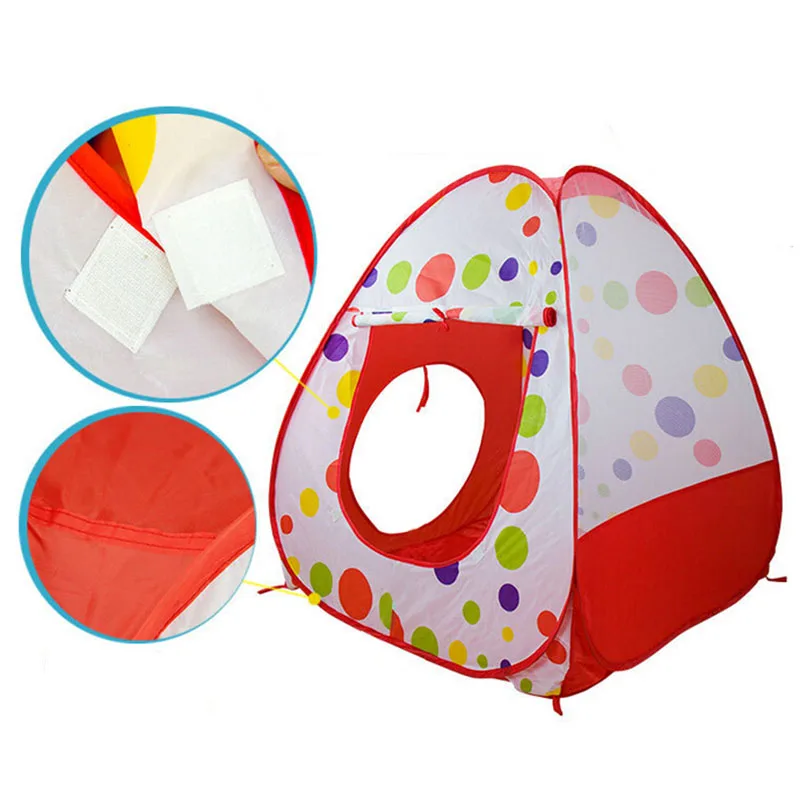 3In1 Children\'s Tent Foldable Baby Playground Playpen For Children Indoor Balls For Dry Pool with Polyester Tunnel Games for Kid