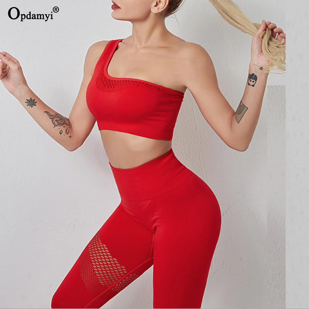 Women Seamless Fitness Yoga Set Sports Top Long Sleeve Hollow Out High Waist Leggings Workout Clothes Gym Athletics Running Suit