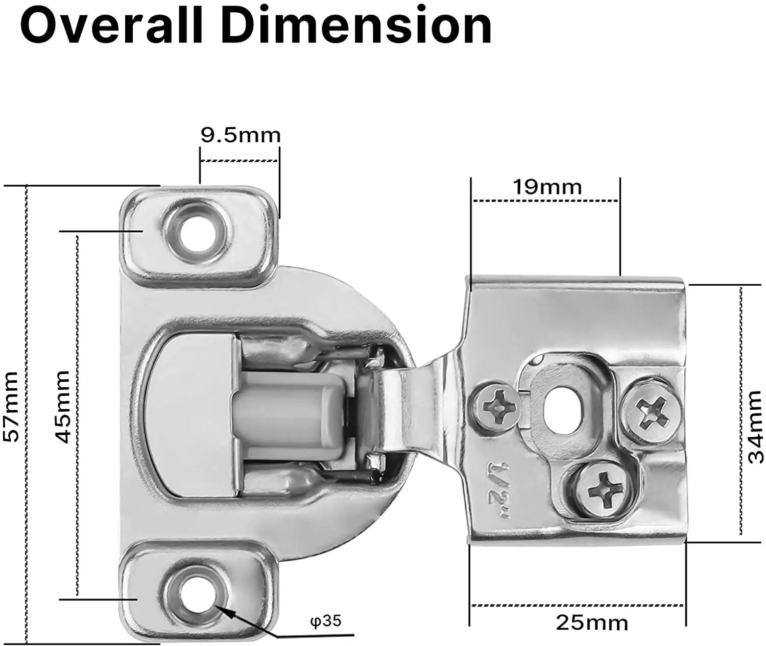 Imagem -03 - Dobradiças da Porta do Armário de Fechar Automaticamente Dobradiças do Armário Empilhadas Hardware de Móveis 11 Pol 10 Pcs Aço Inoxidável