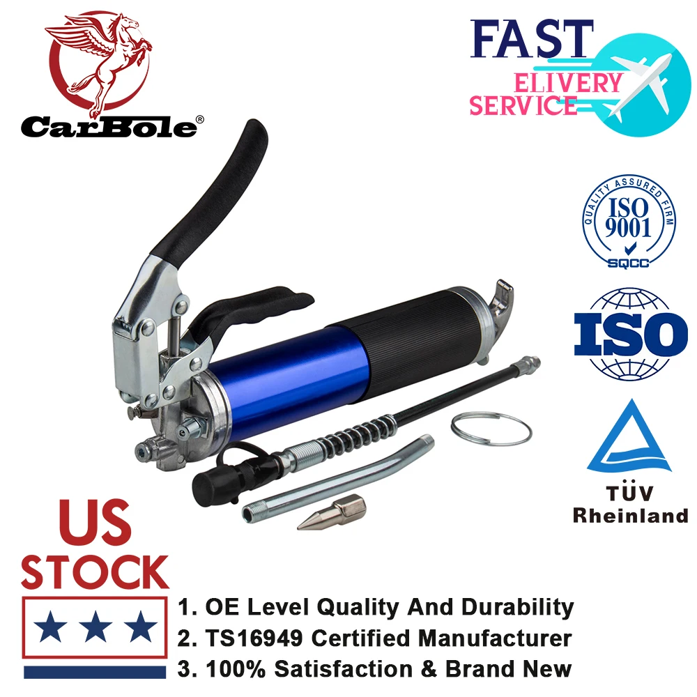 Carbole 400cc Single-Handed Grease Gun Cartridge Pistol Handle With Cartridge Multifunctional Grease Maximum Pressure 6000 PSI