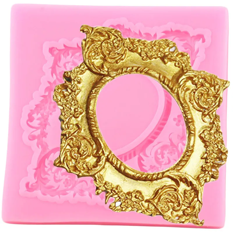Frame Border Silicone Molds DIY Flower Lace Cupcake Topper Fondant Cake Decorating Tools Candy Clay Chocolate Gumpaste Moulds