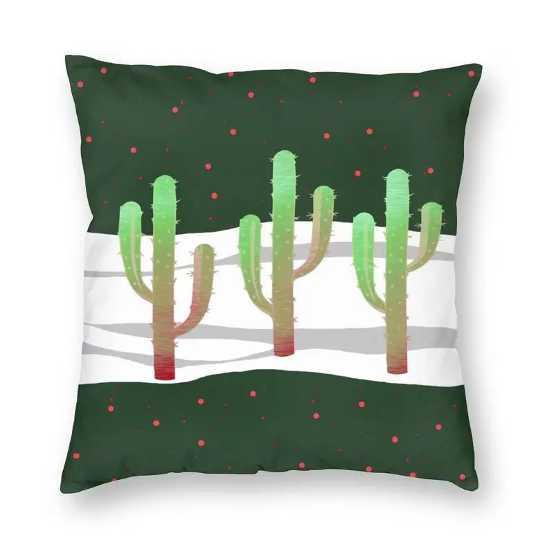 

Holidays Cactus Landscape Cushion Cover Cartoon Green Plants Floor Pillow Case for Living Room Custom Pillowcase Decoration