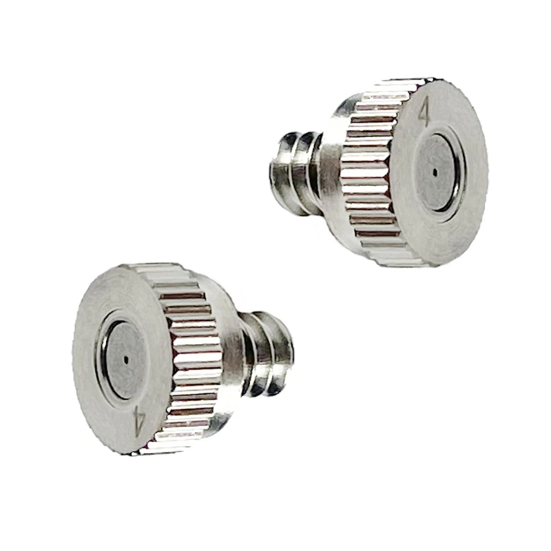 DC12V 60W pompa wodna opryskiwacz Patio System chłodzenia mgłą UNC 10-24 srebrny mosiądz dysze przeciwmgielne zaparowanie do zestawu wentylatora