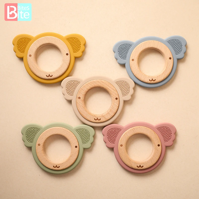 

Bite Bites Baby Teether Cartoon Bunny With Wooden Ring Tow Size BPA Free Kid Teething Toys Baby Teething Period Molar Oral Care