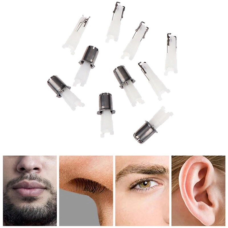 22Mm 5Pcs Nose Trimmer Heads Nose Hair Cutter Replacement Head 3-In-1 Shaver Black & White