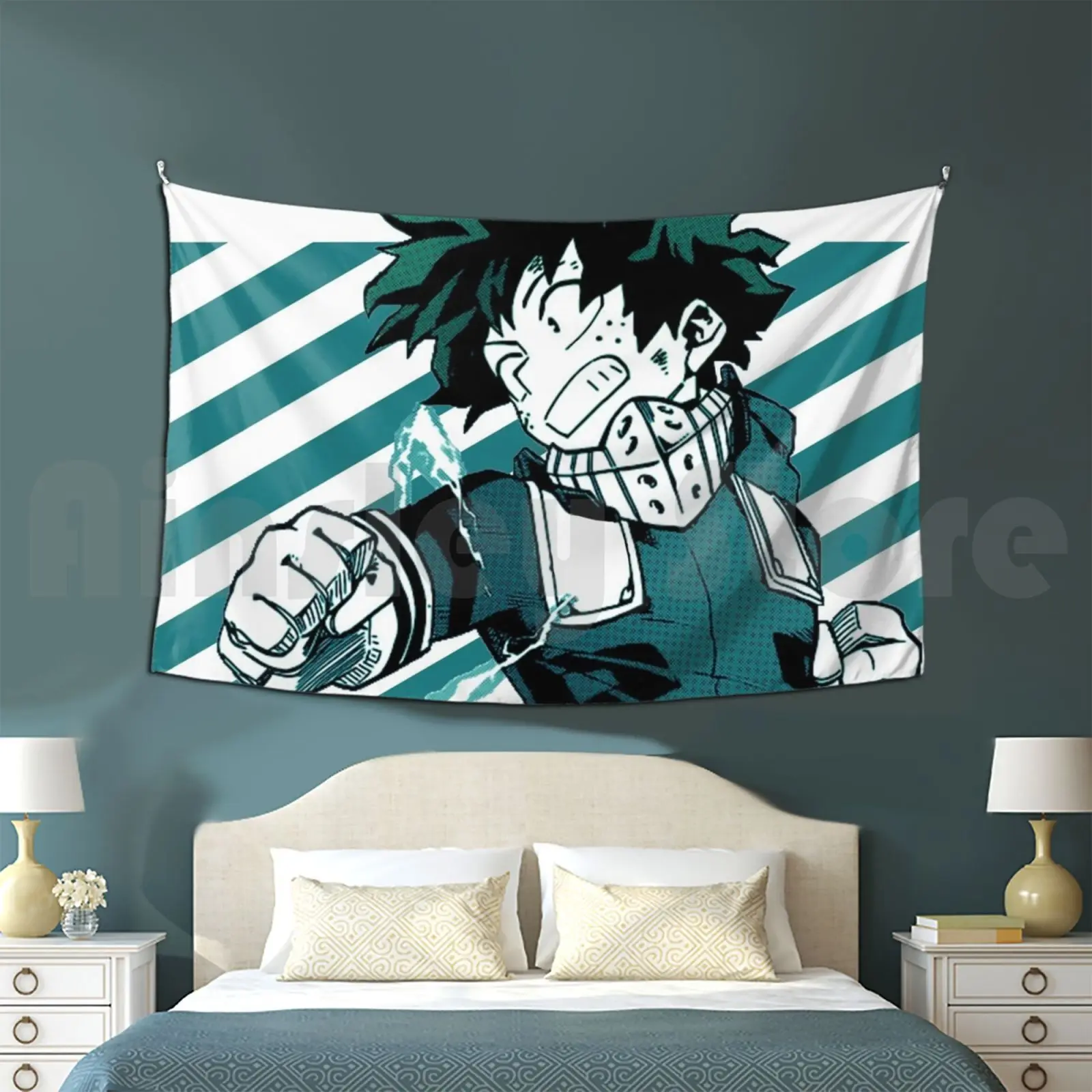 Izuku Midoriya Customized Tapestry Boku No Hero Academia Deku Midoriya Izuku Anime Midoriya All Might