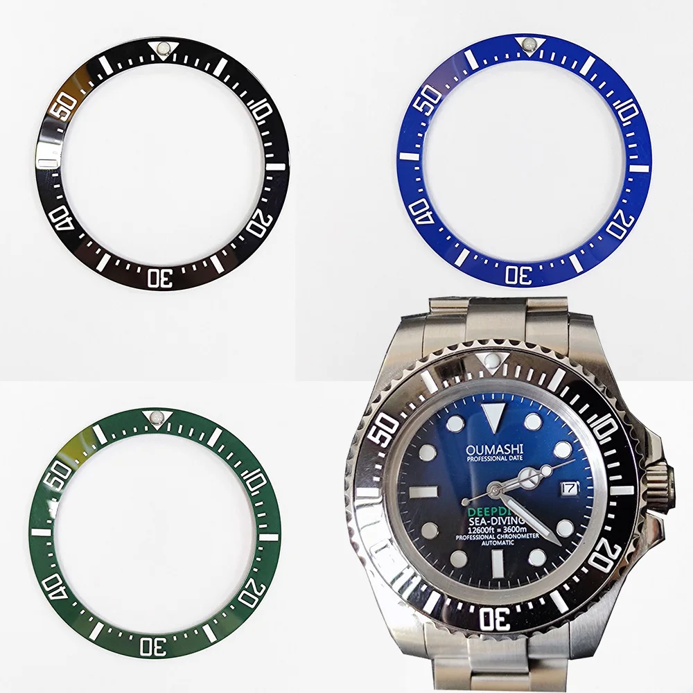 40mm Bezel Mens Watches Replace Accessories Watch Face Ceramic Bezel Insert For 44mm Sub Automatic sea diving 40mm