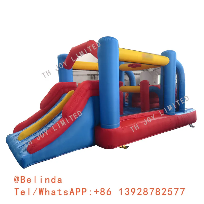 

5.3x2.5x2.15m Yard Inflatable Jumping Bouncers Tunnel Obstacle Bouncy House With Slide Combo Good For Kids