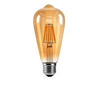 LED Edison Filament Bulbs Golden Art Lights ST64 Dimmable E27 B22 2W 4W 6W 8W 10W 12W 220V 110V 2700K 360 Degree Energy Lamps