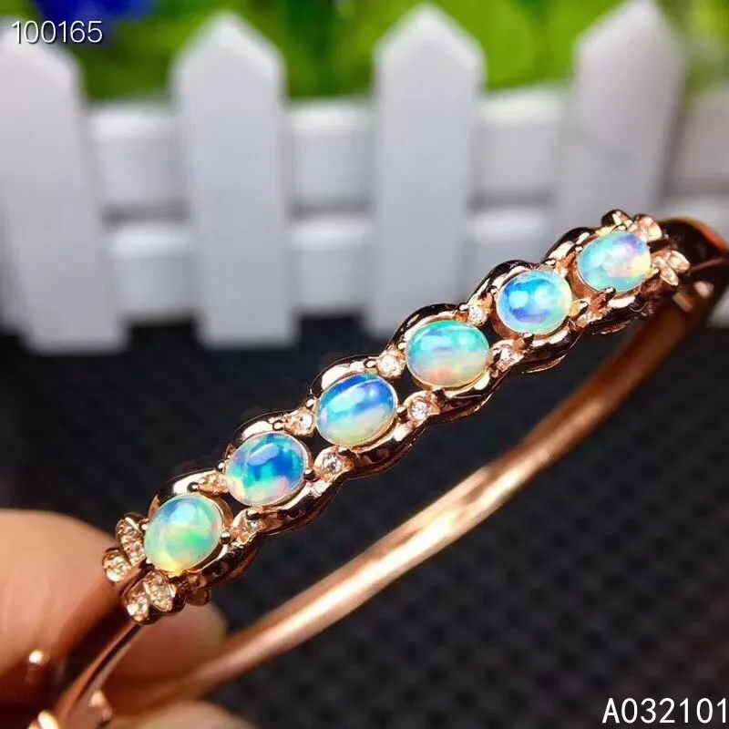 

KJJEAXCMY fine jewelry 925 sterling silver inlaid natural Opal new girl luxury hand bracelet supports test Chinese style