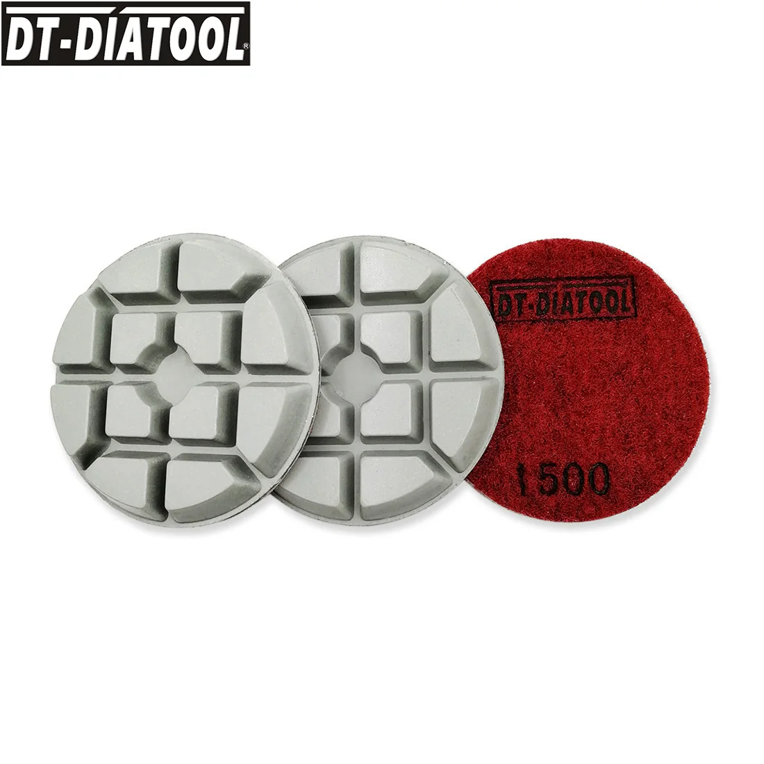 DT-DIATOOL 3 pz/set Dia 80 millimetri/3 "Grit #1500 Diamante Tamponi Per lucidatura di Calcestruzzo Addensato In Resina di Bond Levigatura disco Per La Riparazione del Pavimento