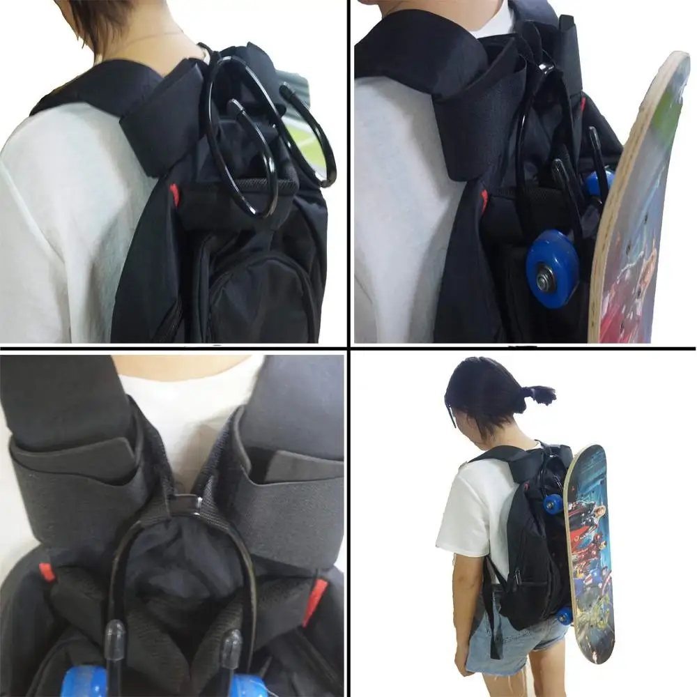 Universal Backpack Shoulder Strap Hanger Rack Storage - Backpack Attachment Skateboard Shoulder Carrier Skateboard Carry Strap S