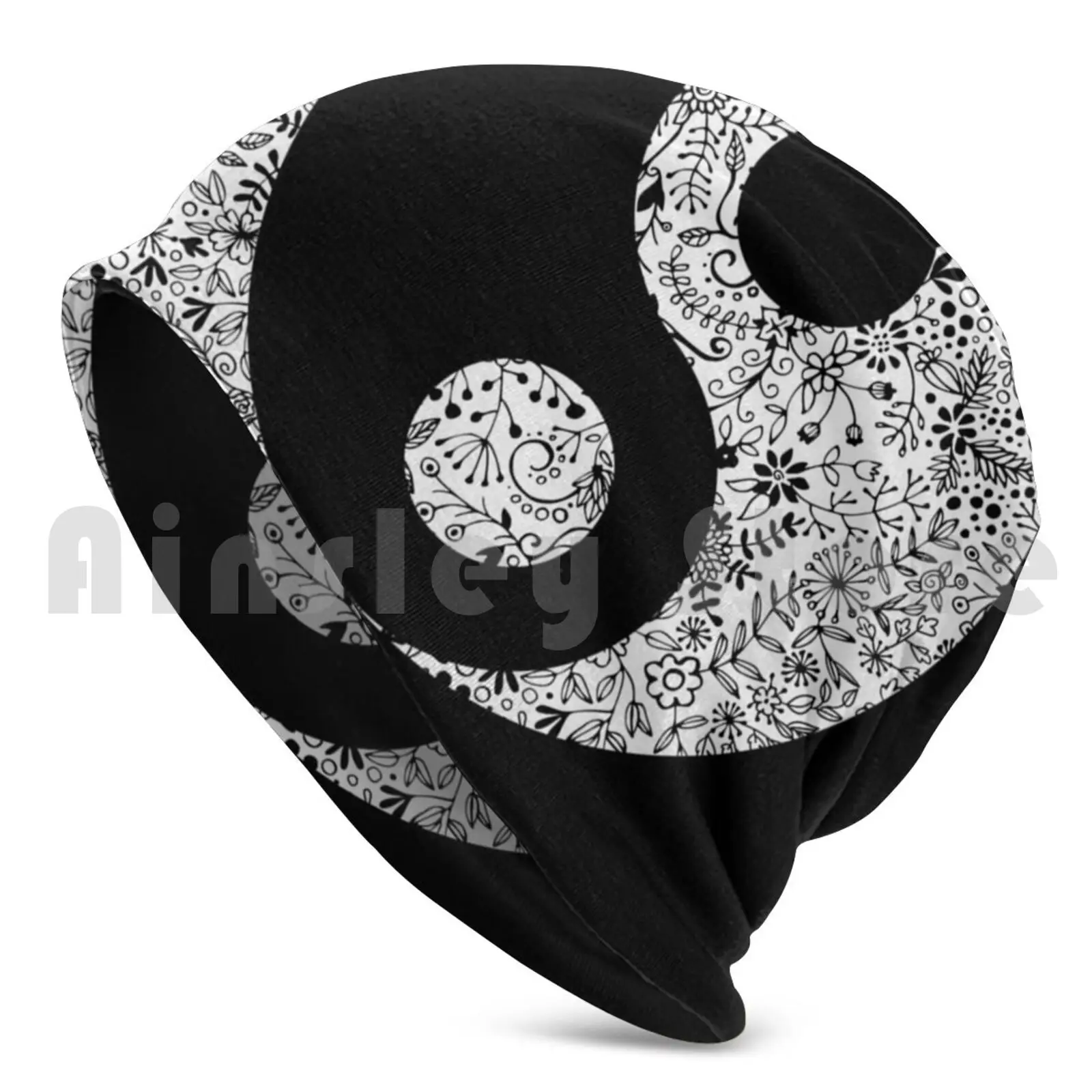 Floral Yinyang Hat Hat Yinyang Yin Yang Ying Ying Yang Symbol Black And White Yin Yang Black