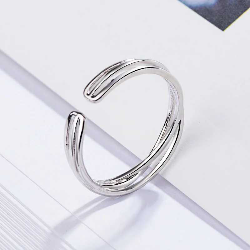 Versilberte Blütenblätter-Ringe für Frauen, süßer, schlichter, modischer, offener, verstellbarer Schmetterlingsring, Partyschmuck, Geburtstagsgeschenk – Detail 25