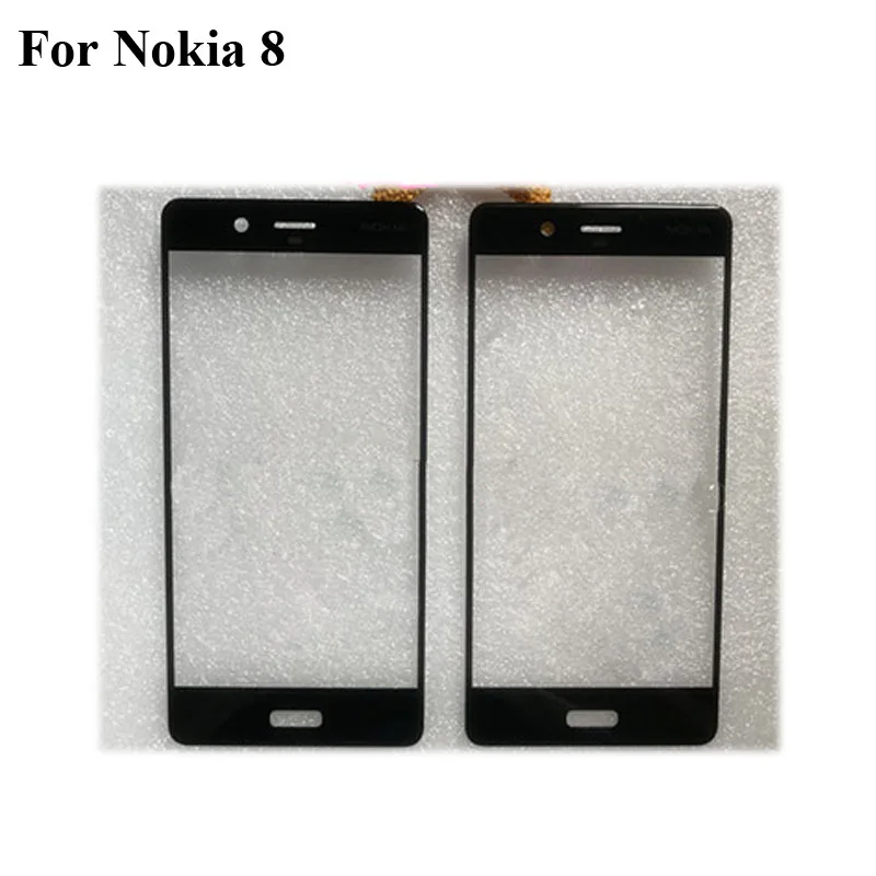 For Nokia 8 TA-1012 TA-1052 Front Outer Glass Lens Repair Touch Screen Outer Glass without Flex cable Nokia8