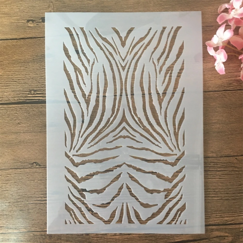 A4 29cm Tiger Printed DIY Layering Stencils Wall Painting Scrapbook Coloring Embossing Album Decorative Template