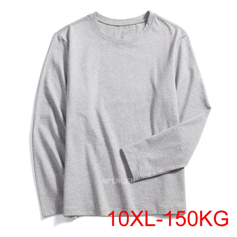 Autumn Spring Men Oversized T-shirt Bust 153cm 10XL 9XL 8XL 7XL 6XL 150kg Plus Size Men t-shirt