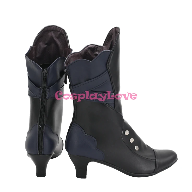 CosplayLove Girls' Frontline G36 Black Cosplay Shoes Long Boots Leather Custom Hand Made For Halloween