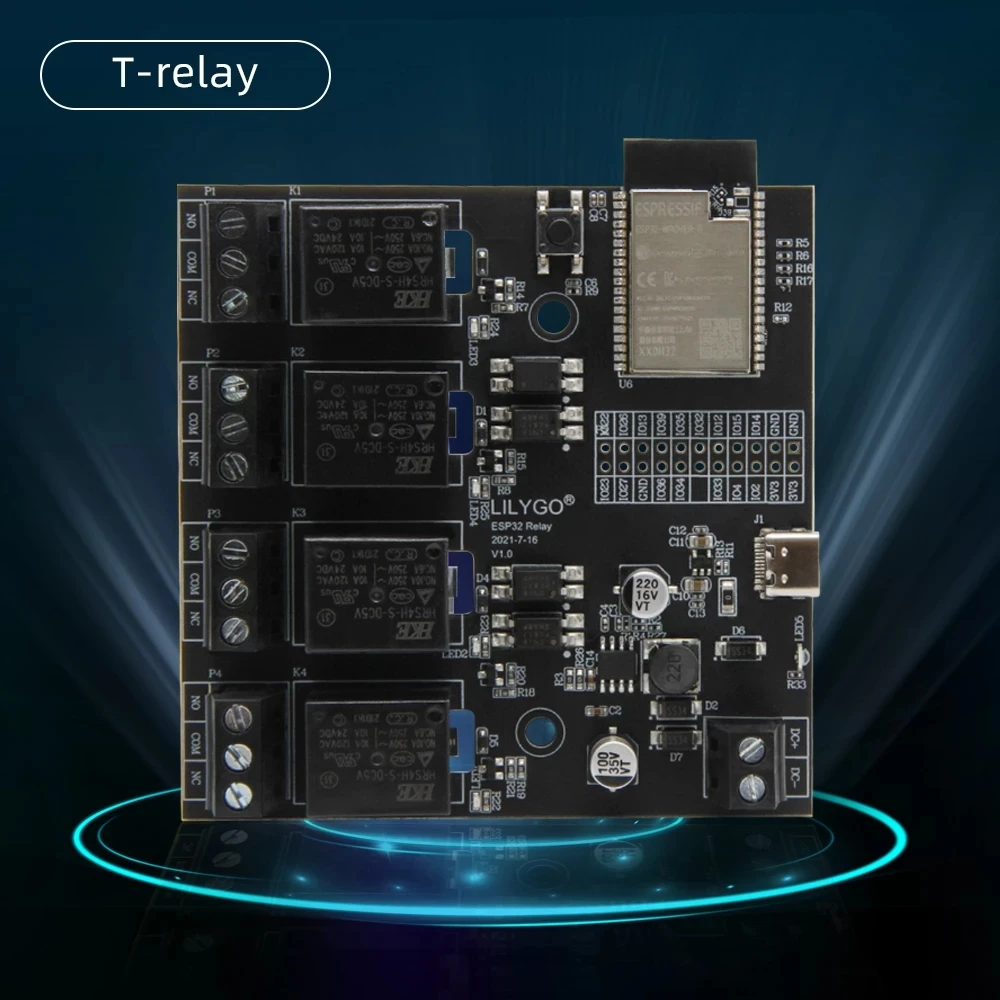 LILYGO® TTGO T-Relay ESP32 Chip DC 5V 4 Groups Relay 4MB Flash IoT Relay Suport WiFi Bluetooth