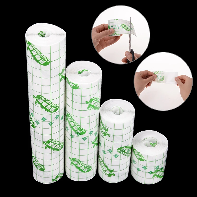 5M/Roll Non-woven Fabric Film Waterproof Transparent Tape Medical Adhesive Plaster Anti-allergic Wound Dressing Fixation Tape