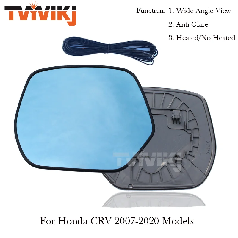 

TVYVIKJ Side Rearview Mirror Blue Glass Lens For HONDA CRV CR-V 2007-2020 Wide Angle View anti glare side door mirror wing