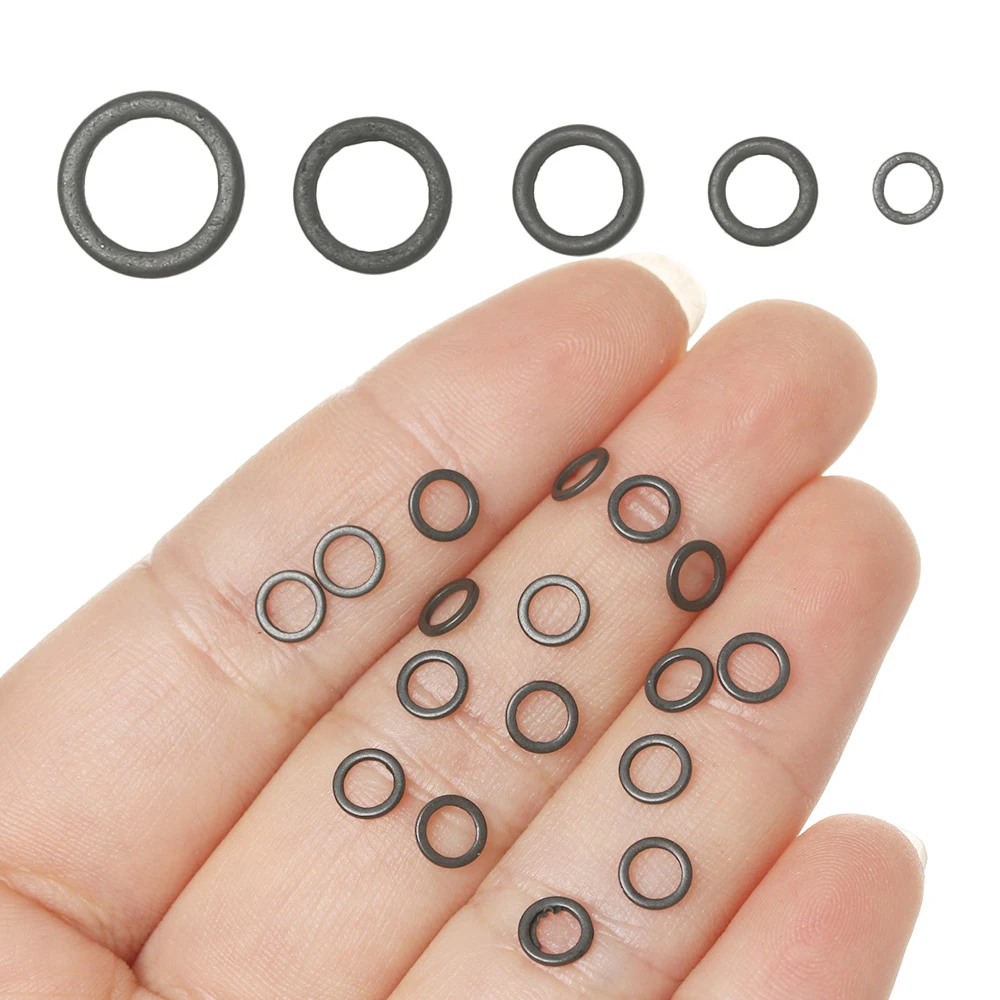 Durável Plano Rodada Pesca Rig, Matt Black O Anel, Carp Rig Pesca, Terminal End Tackle, Tippet Rig Anel, 2mm, 3mm, 3.5mm, 7mm, 4mm, 3,5 milímetros, 30 PCes