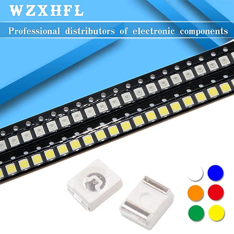 100pcs Super Bright 3528 1210 SMD LED Red/Green/Blue/Yellow/White LED Diode 3.5*2.8*1.9mm