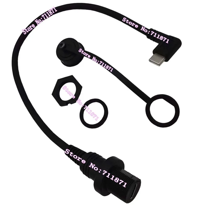 Right Angle Left Right Bend Male Female Type C Extension Cable for Car Boat Truck Motorcycle Dashboard Type C Usb3.1 Line Cable