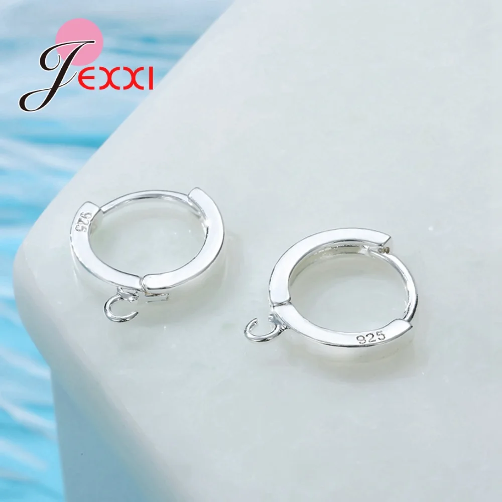 Factory Sale Classic Hoop Earrings Components Fine 925 Sterling Silver Jewelry Jewelry Findings for Jewelry Making