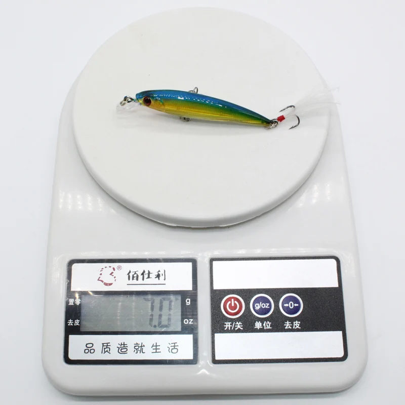 1 PCS 7.8cm 7g Minnow Fishing Lures Wobbler Hard Baits Crankbaits ABS Artificial Lure for Bass Pike Fishing Tackle