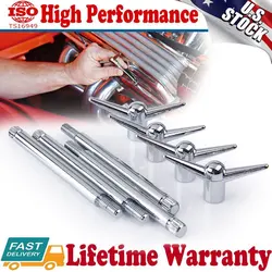 4pcs Chrome Valve Rocker Cover Hold Down Wing Nuts Bolts Studs For Ford Chevy V8