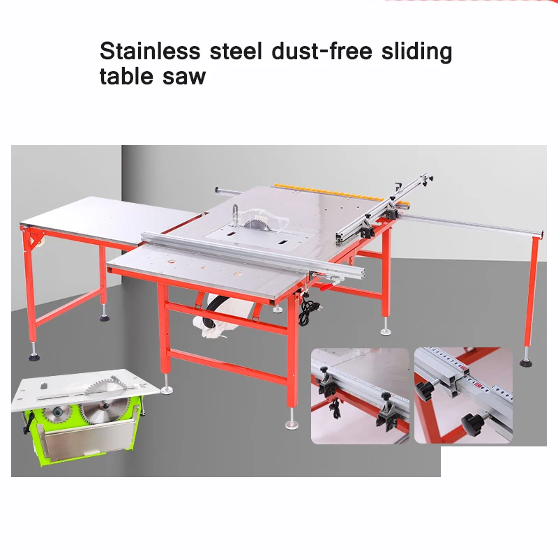 Dust-Free Composite Saw  Lifting Table Saw  Multifunctional Woodworking Sliding Table saw Integrated Precision Dust-Free Saw