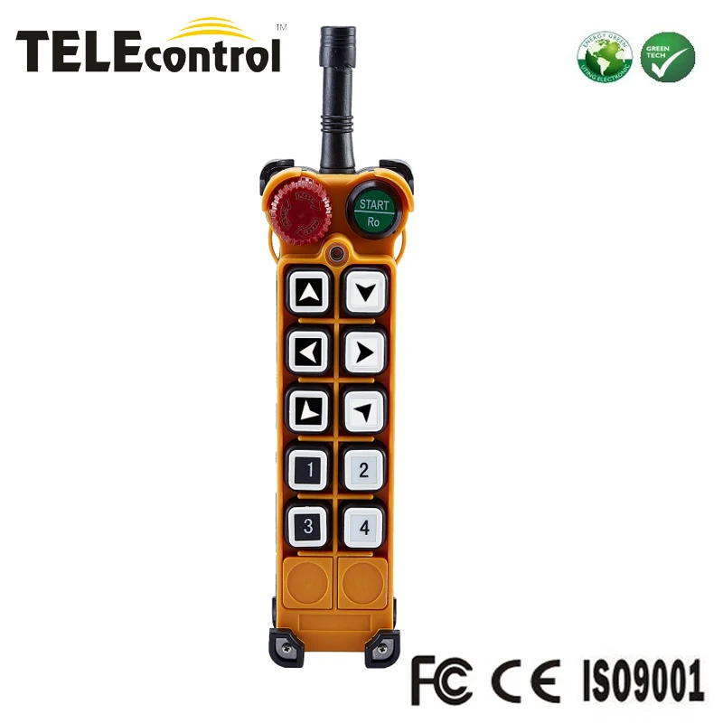 

Telecontrol F26-B1 cordless industrial radio remote control 10 single speed push buttons transmitters