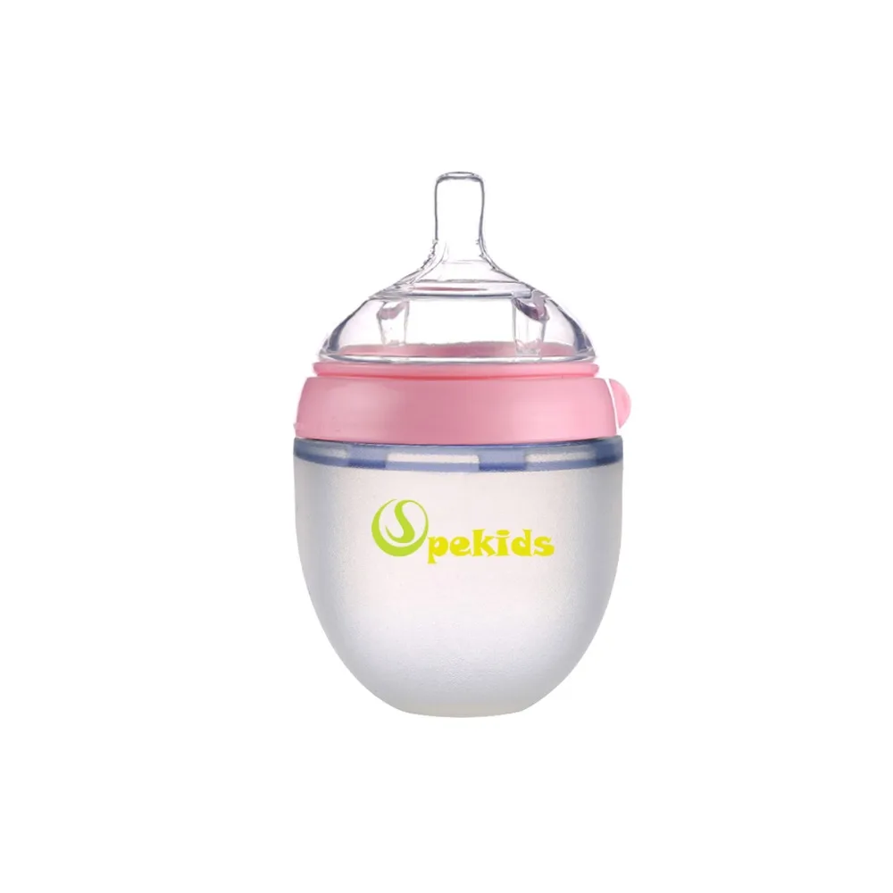 Baby Bottle BPA Free Spekids 5oz 150ml & 8oz 250ml Silicone baby milk feeding bottle