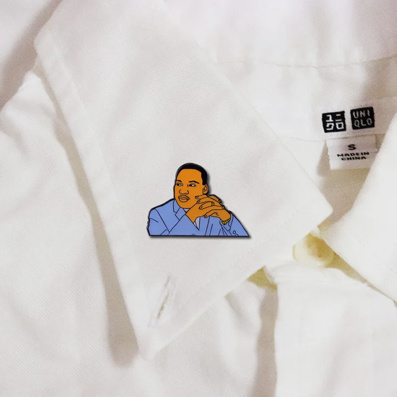 Martin Luther King Enamel Pins Brooch Collecting Alloy Lapel Badges Men Women Fashion Jewelry Gifts Adorn Backpack Collar Hat