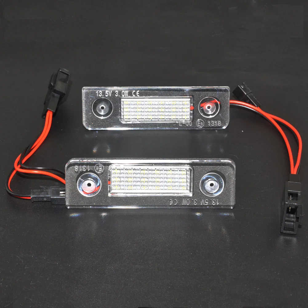 2X Car White Canbus Error Free LED License Plate Light for Skoda Octavia Roomster 5J Auto Warning Lamp