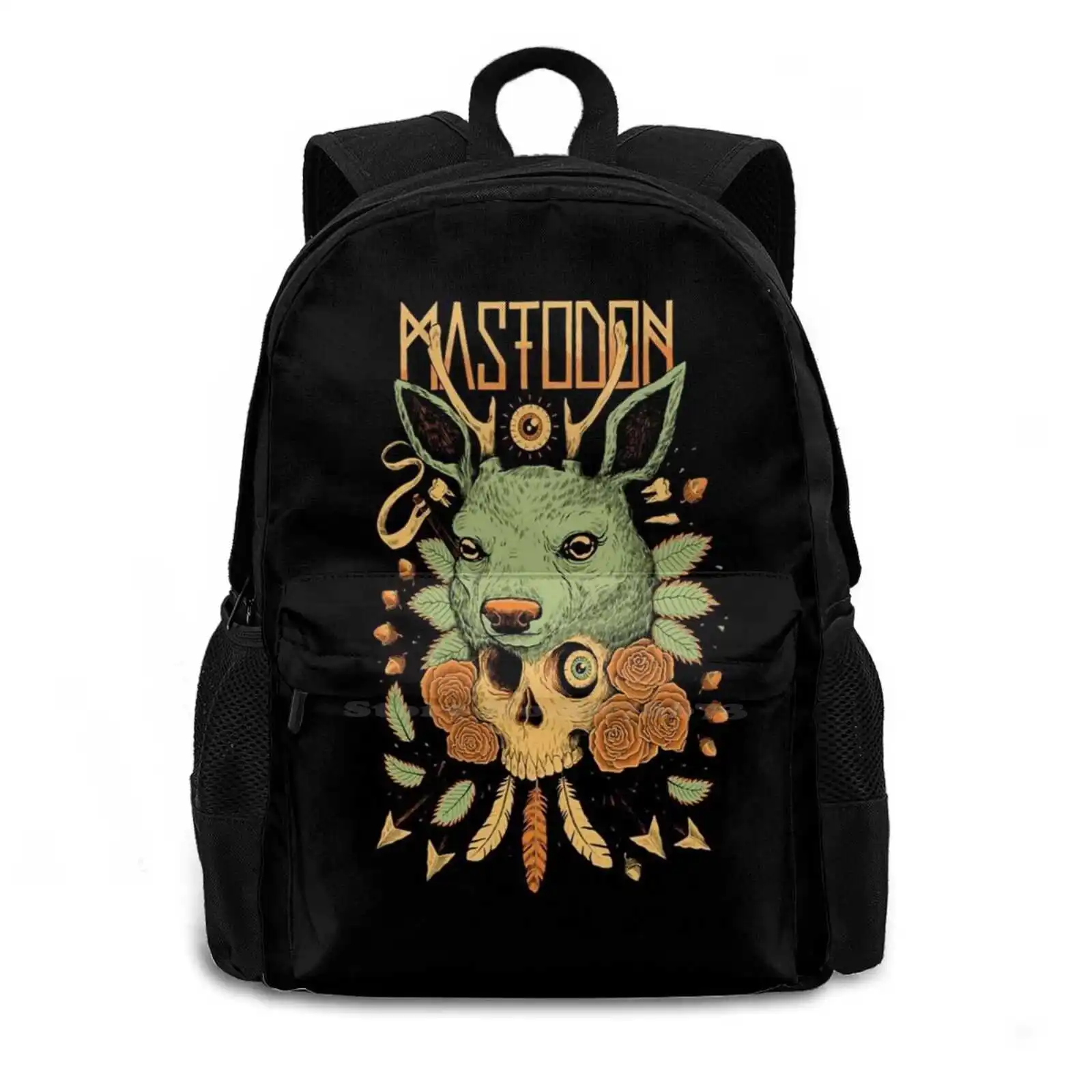 Logo Pattern Design Bagpack School Bags Mammoth Elephant Paleolithic Megafauna Monster Bones Ancient Tundra Zugart Zug Art