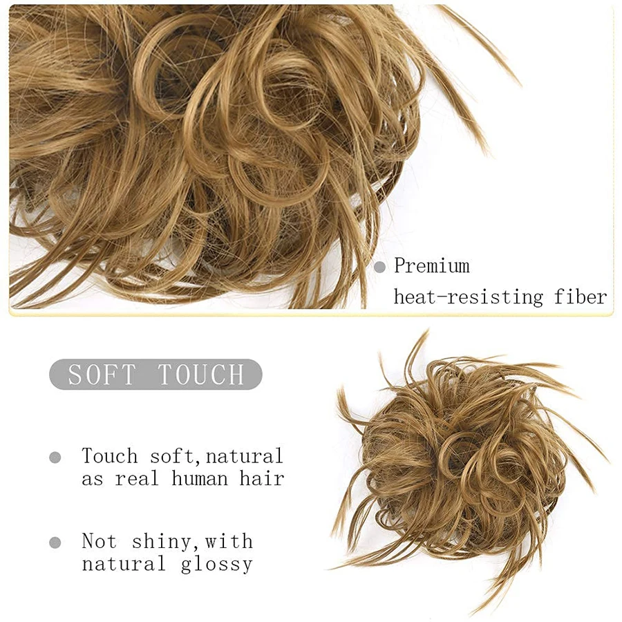 Hairpiece Ponytail Hair Extensions False Natural Hair Pigtail for Women Short Elastic Hair Bands Pony Tail