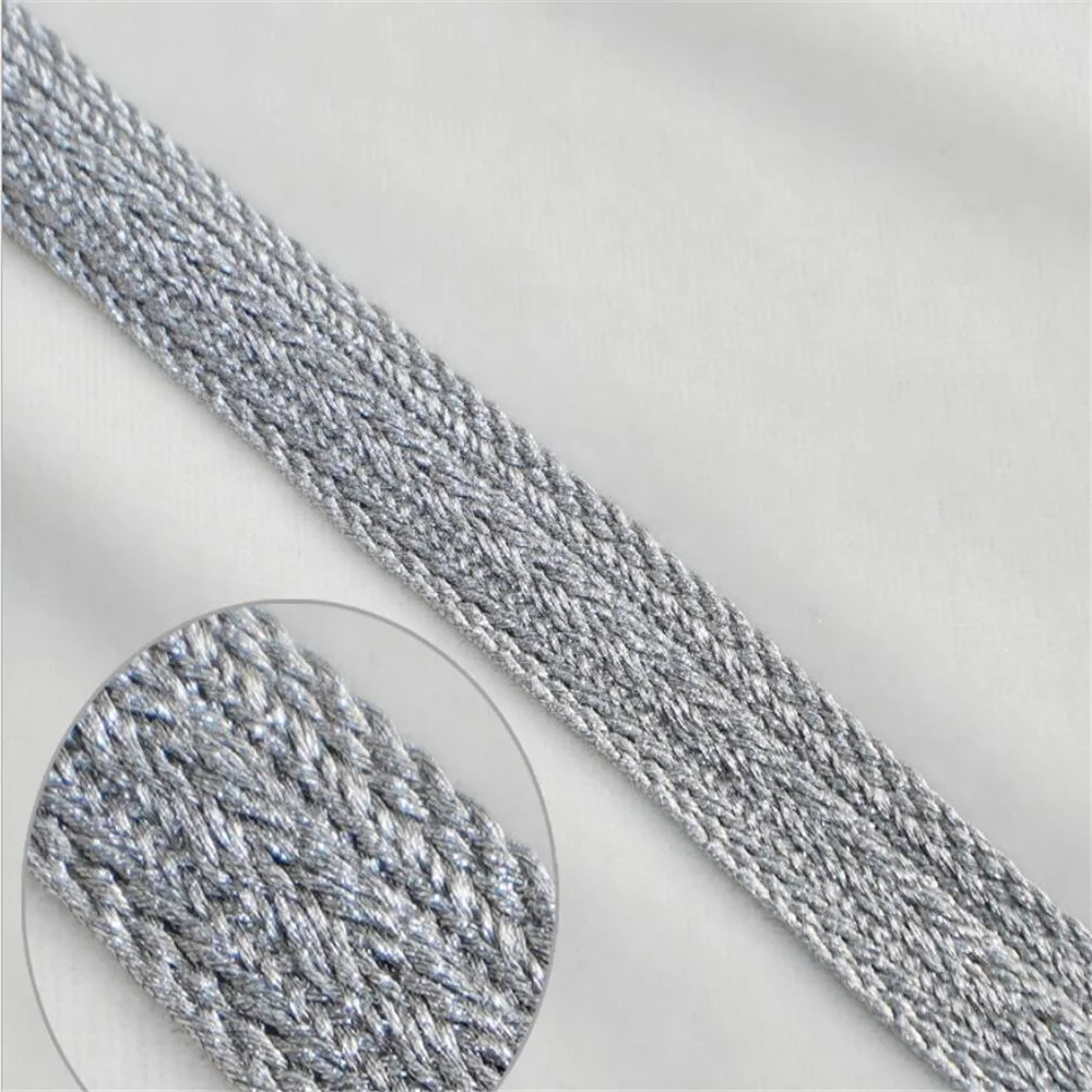 Braided Wire Ribbon for DIY Clothing Accessories, Webbing, Lace, Shoes and Hats, Decoration Materials, 1 Yard, 1.8Width