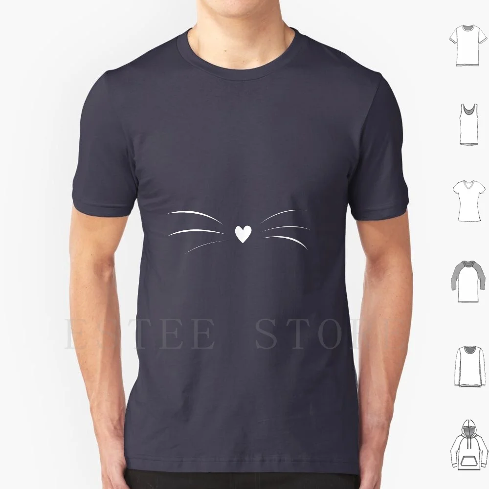 Animal Heart Nose T Shirt Print Cotton Cat Nose Cat Cats Cat Lovers New Cat Lover Cat Lover Face Cat Lover Face Animal Lovers